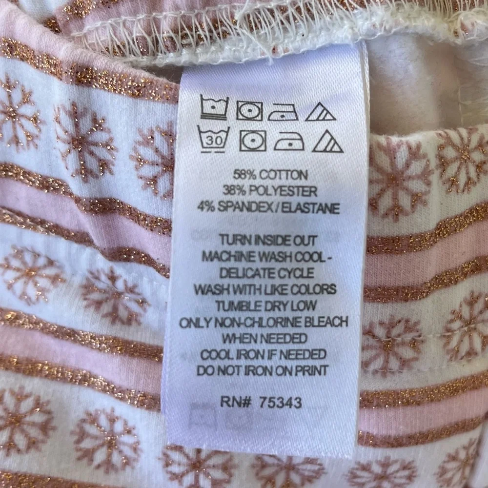 •Cynthia Rowley• Sparkly Snowflake Pattern Leggings - Size 4